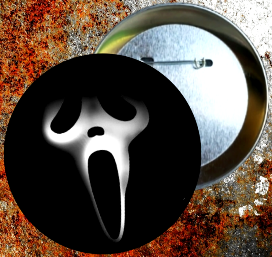 Original Movie Scream Ghostface 2.25" Backpack Pin Handmade In AREA51GALLERY New Orleans