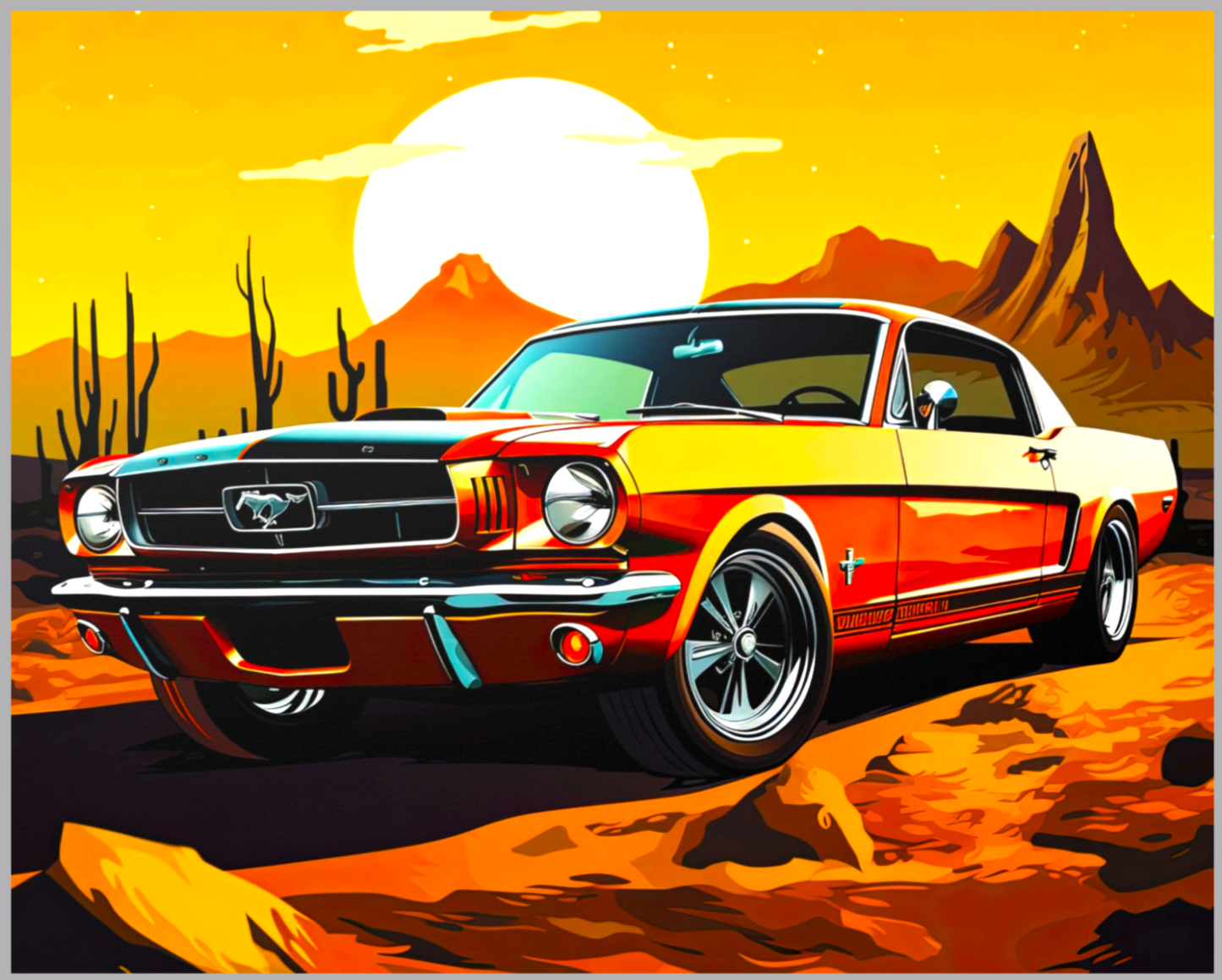 Pop Art Muscle Car Poster For Sale In AREA51GALLERY New Orleans