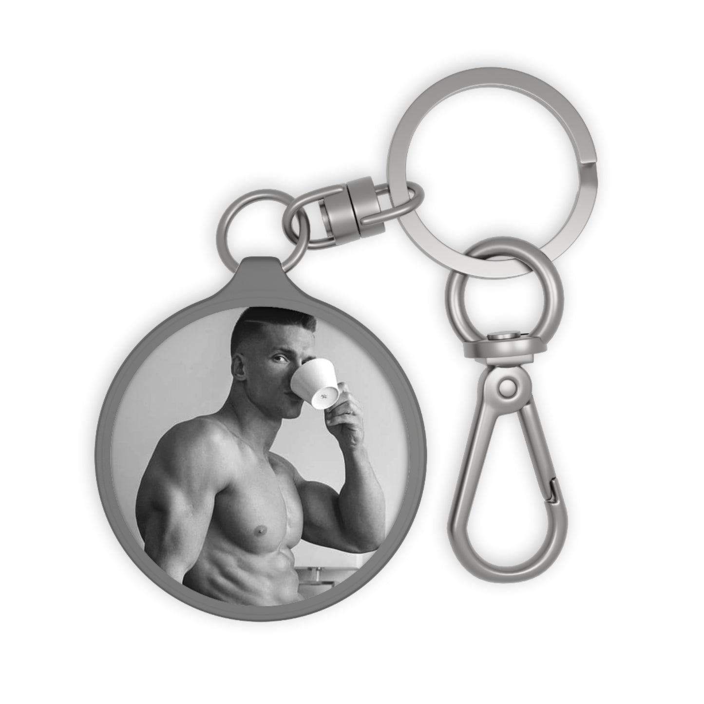Sexy Gay Hunk Metal Keychain