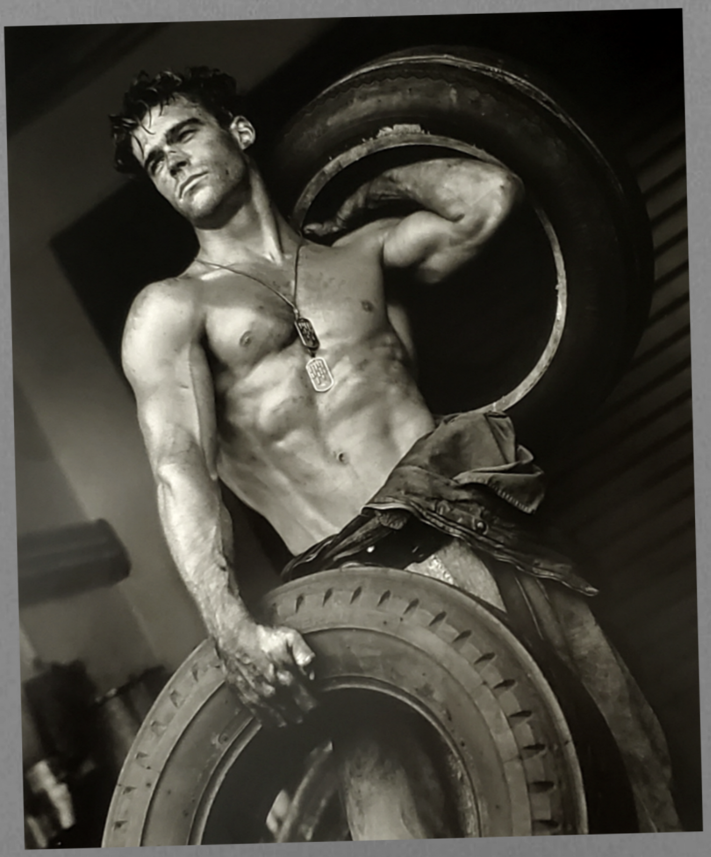 Gay Male Art Fred With Tires IV Photo For Sale In AREA51GALLERY New Orleans A Gay Owned Small Business.