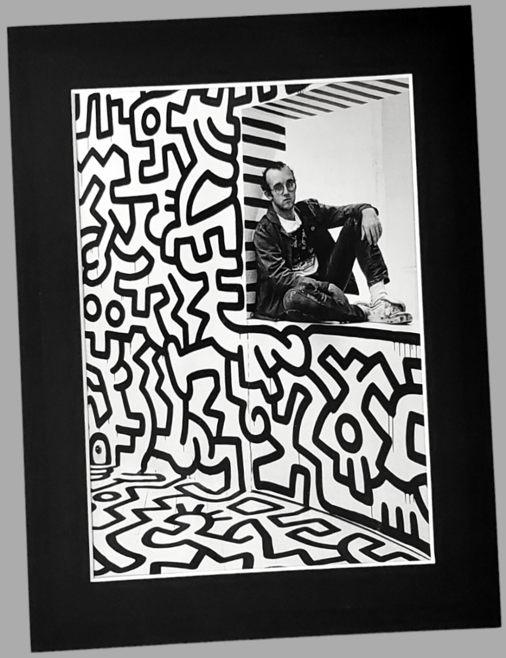 Authentic Keith Haring Print Matted For Framing For Sale In AREA51GALLERY New Orleans