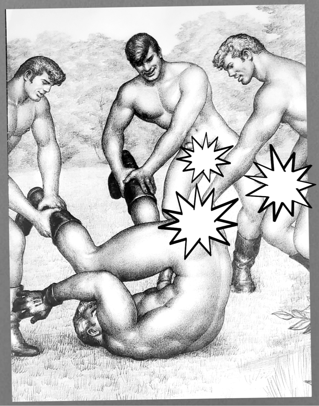 Nude Gay Men Play Around Tom Of Finland For Sale In AREA51GALLERY New Orleans a Gay Owned Small Business.