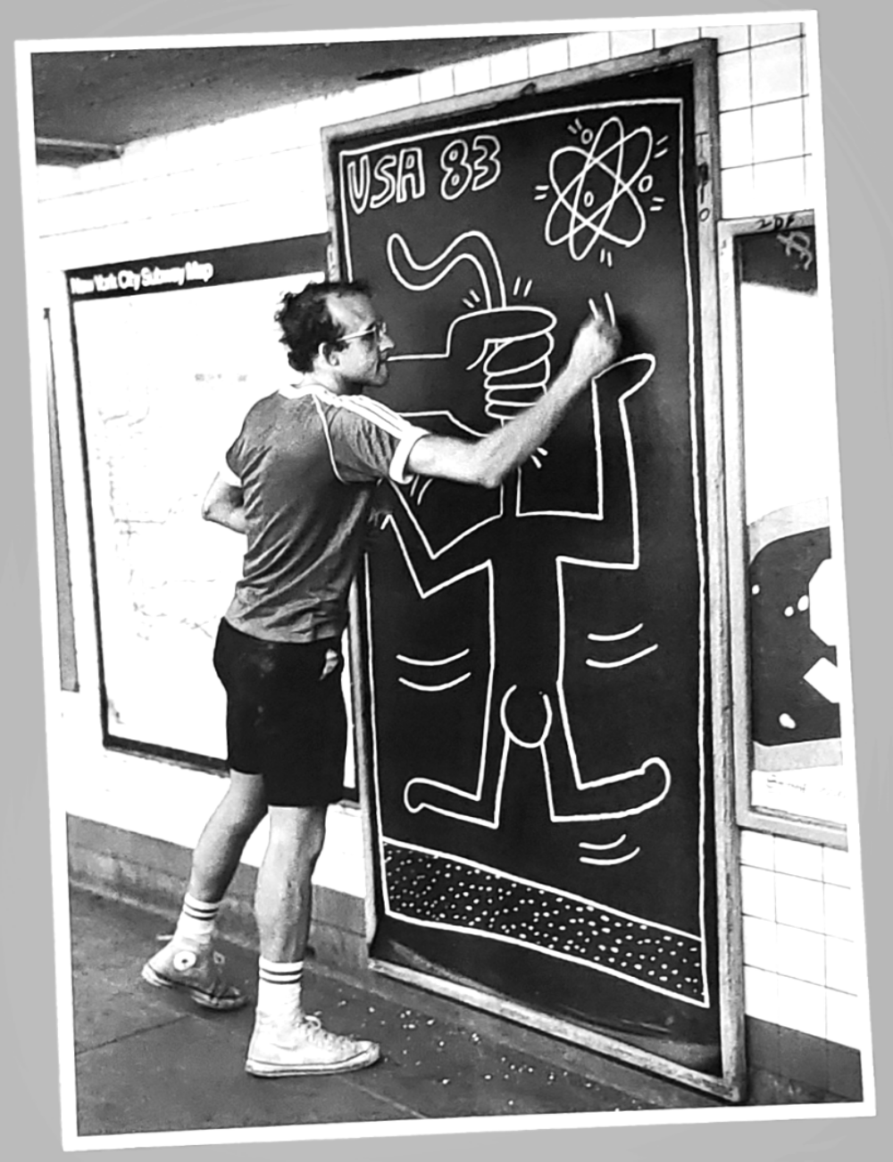 Authentic Keith Haring Print NYC Subway Photogrpah For Sale In AREA51GALLERY New Orleans