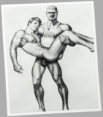 Authentic Tom Of Finland Lifeguard Art Photograph For Sale In AREA51GALLERY New Orleans A Gay Owned Small Business