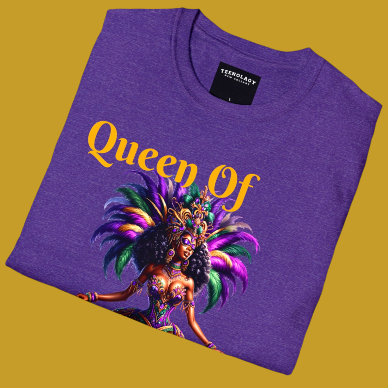 Queen Of Mardi Gras Purple T-Shirt For Sale In AREA51GALLERY New Orleans