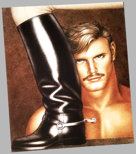 Authentic Tom Of Finland A Man And His Boot Print Gay Leather Daddy Art For Sale In AREA51GALLERY New Orleans A Gay Owned Small Business