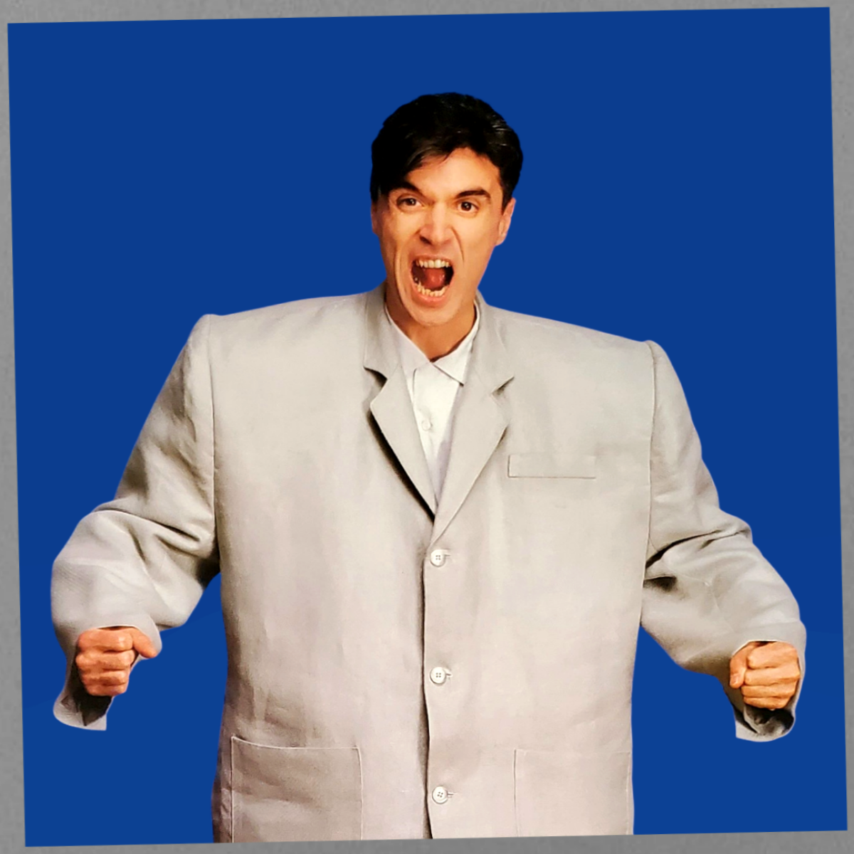 David Byrne Big Suit Wall Poster Vintage 80's Decor Sold In AREA51GALLERY New Orleans.