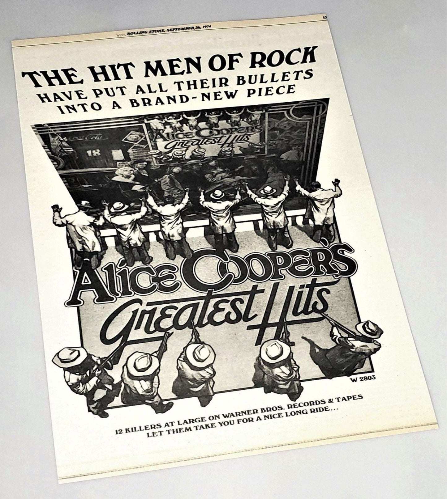 Alice Cooper 1974 Advertisement Available In AREA51GALLERY