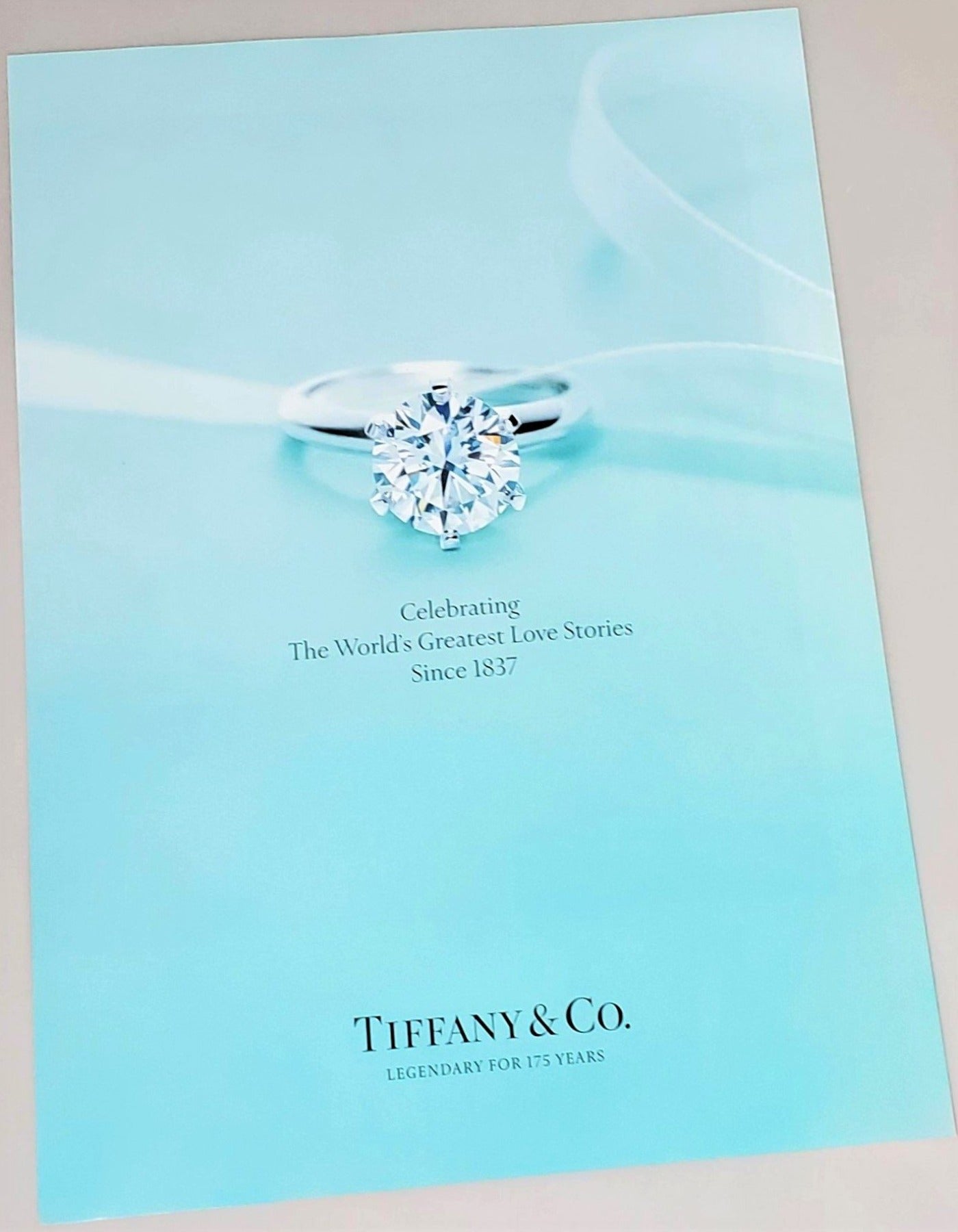 Original Tiffany & Co photograph advertisement page featured in September 2012 fashion issue of Vogue magazine