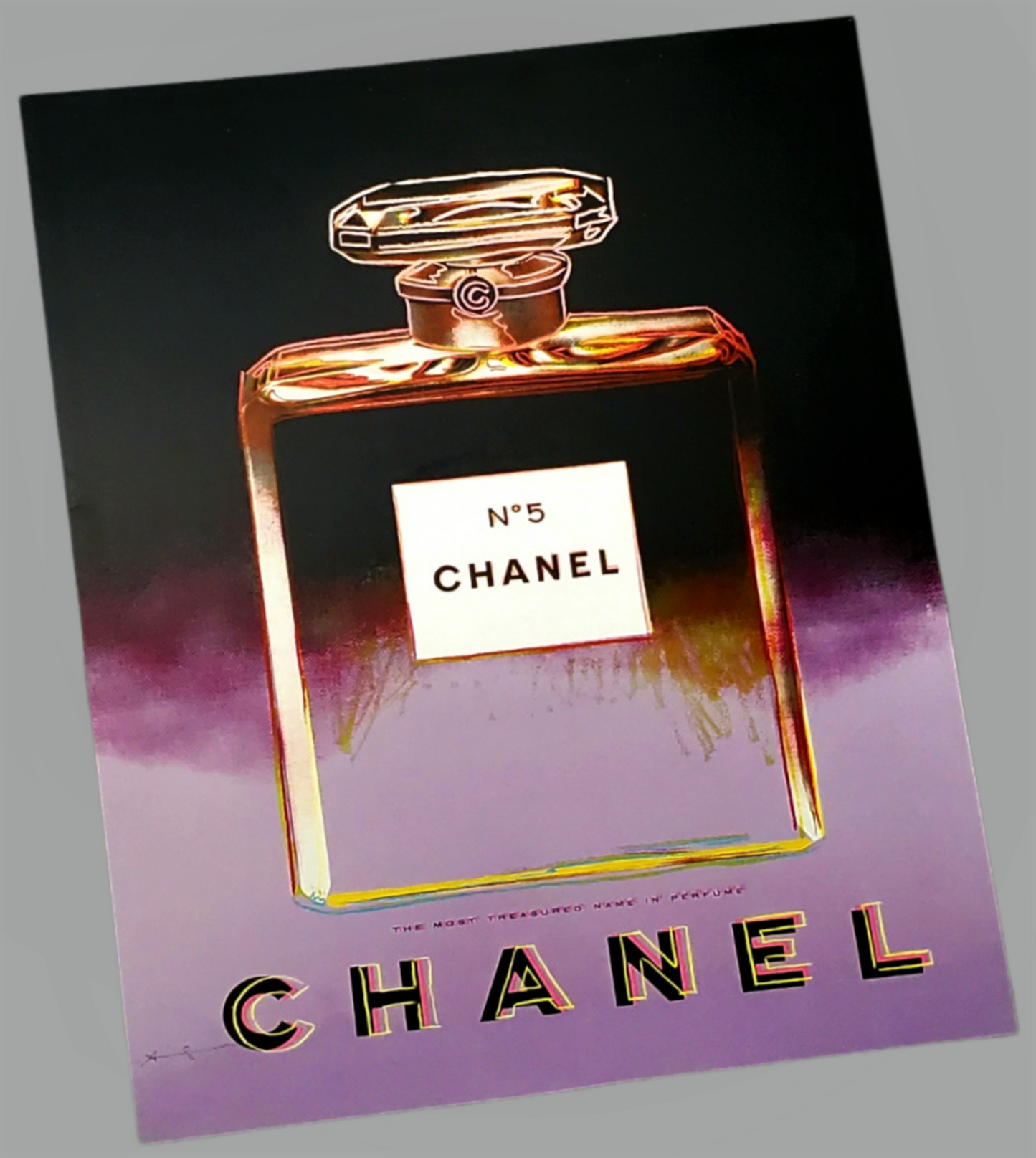 Chanel No.5 Purple Andy Warhol Art Print For Sale In AREA51GALLERY New Orleans