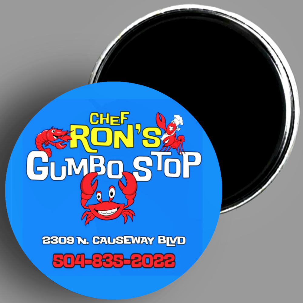 Chef Ron's Gumbo Stop New Orleans Magnet Handcrafted in AREA51GALLERY New Orleans 