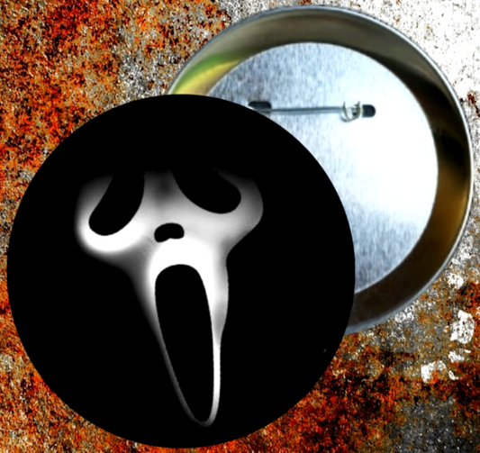 Original Movie Scream Ghostface 2.25" Backpack Pin Handmade In AREA51GALLERY New Orleans  