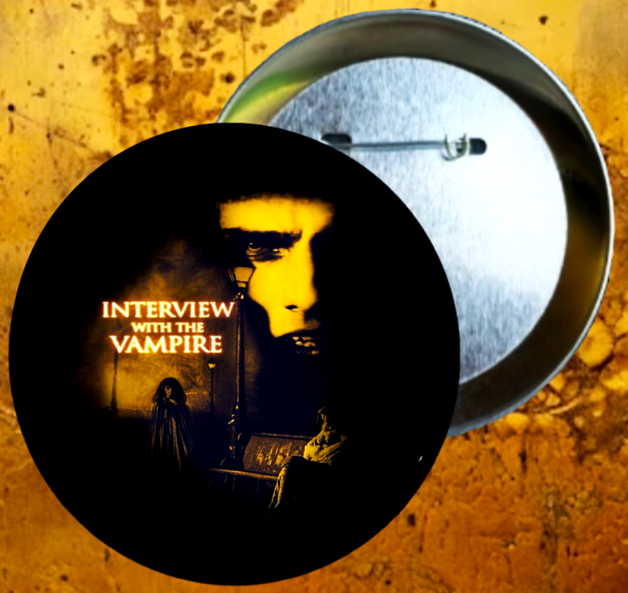 Custom Anne Rice's Interview With A Vampire Promo Image Button Pin handmade In AREA51GALLERY New Orleans