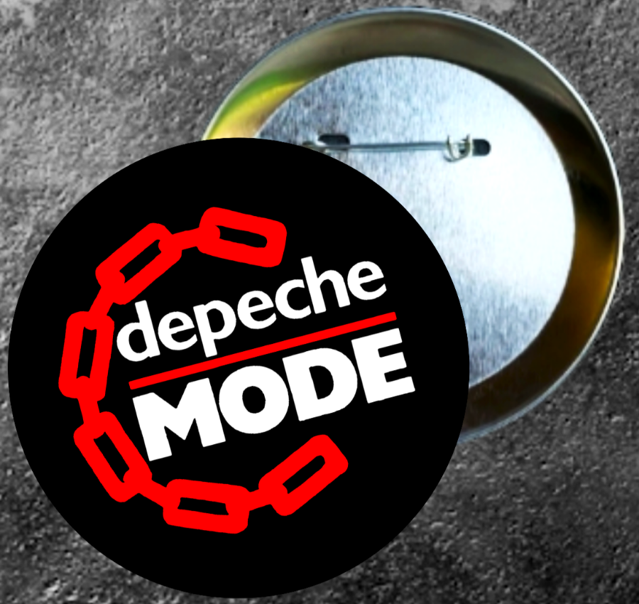 Custom Depeche Mode Chain Logo Button Pin Handmade In AREA51GALLERY New Orleans 