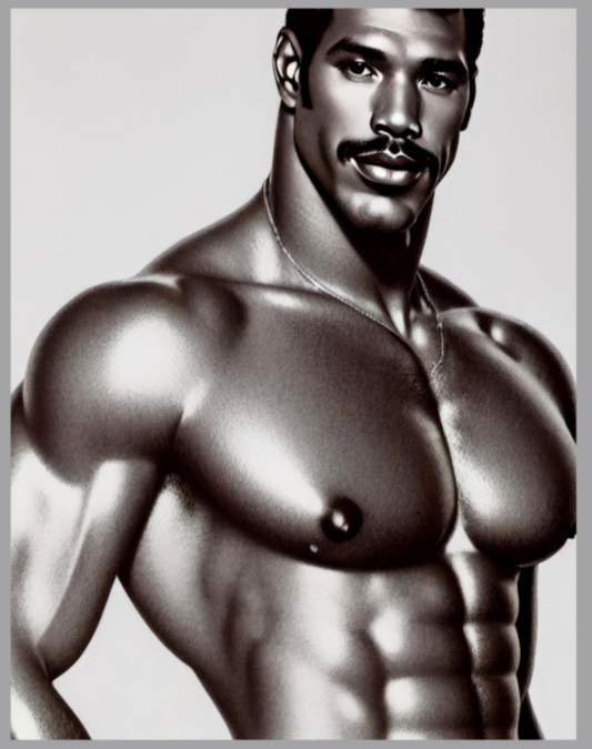 Gay Nude Handsome Black Male Hunk Poster For Sale In AREA51GALLERY New Orleans A Gay Owned Small Business