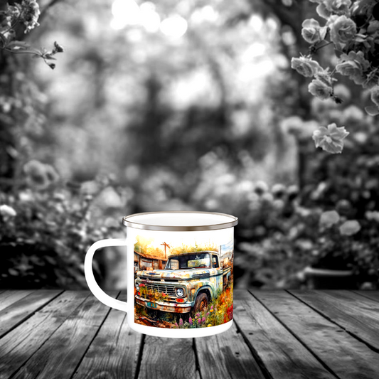 Rusty Truck Enamel Coffee Mug For Sale In AREA51GALLERY New Orleans