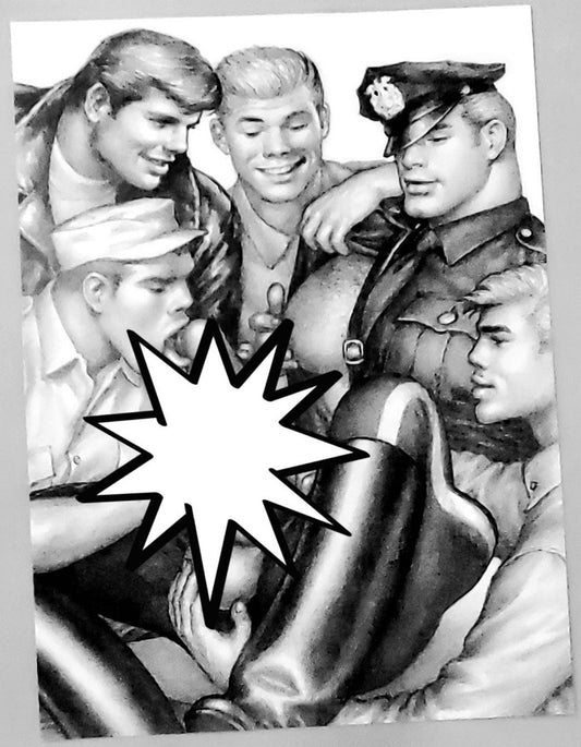 Authentic Tom Of Finland Gay Gang Bang Artwork Photo For Sale In AREA51GALLERY New Orleans A Gay Owned Small Business 