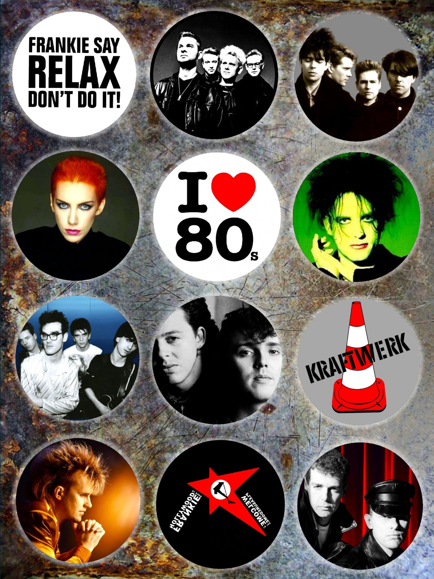 Handmade 80's Post Punk New Wave Magnet Collection For Sale In AREA51GALLERY New Orleans 