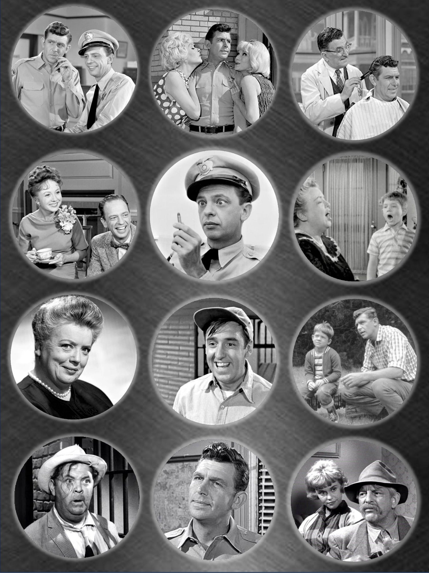 Custom The Andy Griffith Show Collection Button Pin Set Handmade And For Sale In AREA51GALLERY New Orleans