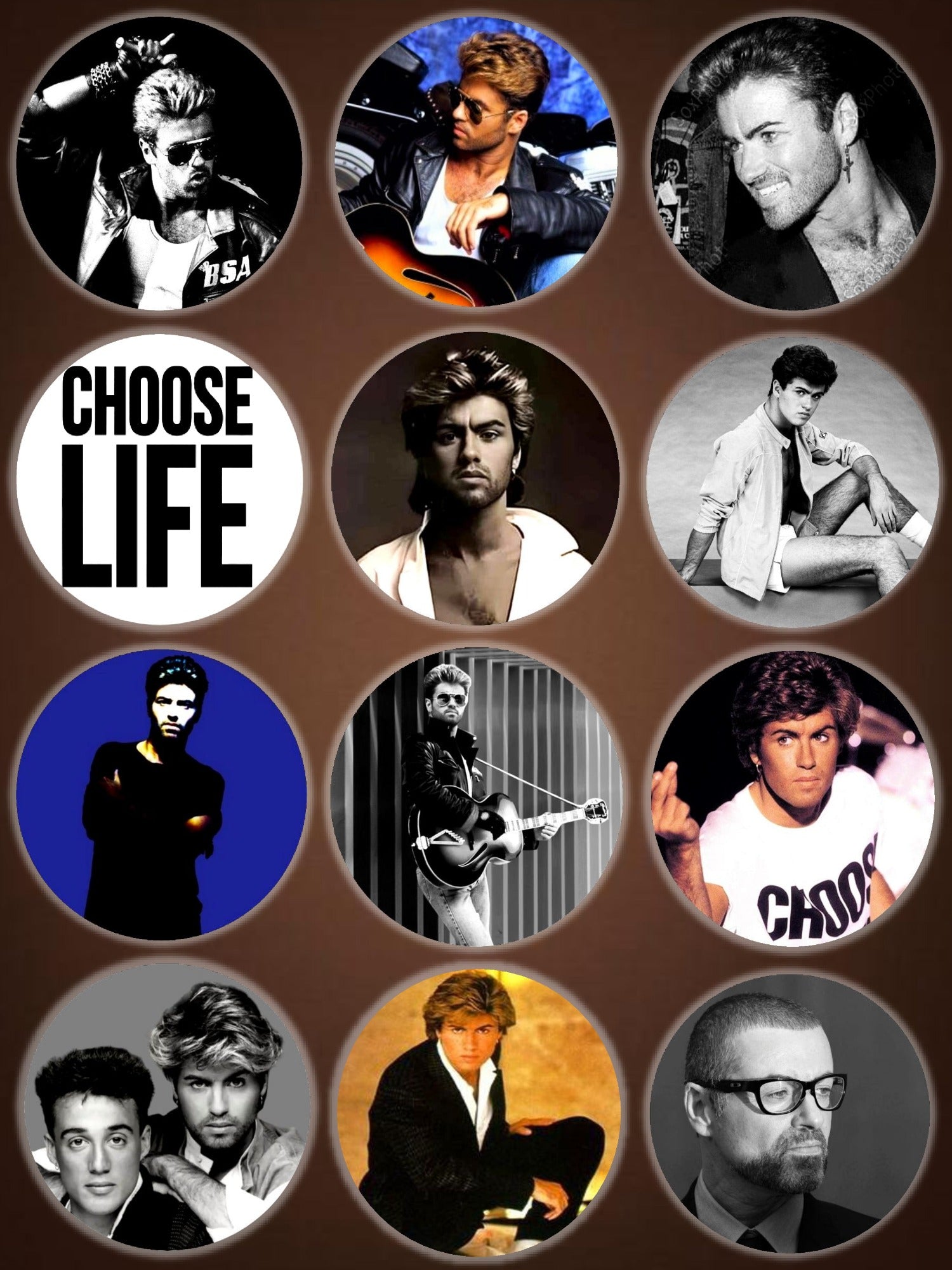 Custom Handmade George Michael Choose Life Magnet Collection For Sale In AREA51GALLERY New Orleans A Gay Owned Small Business.