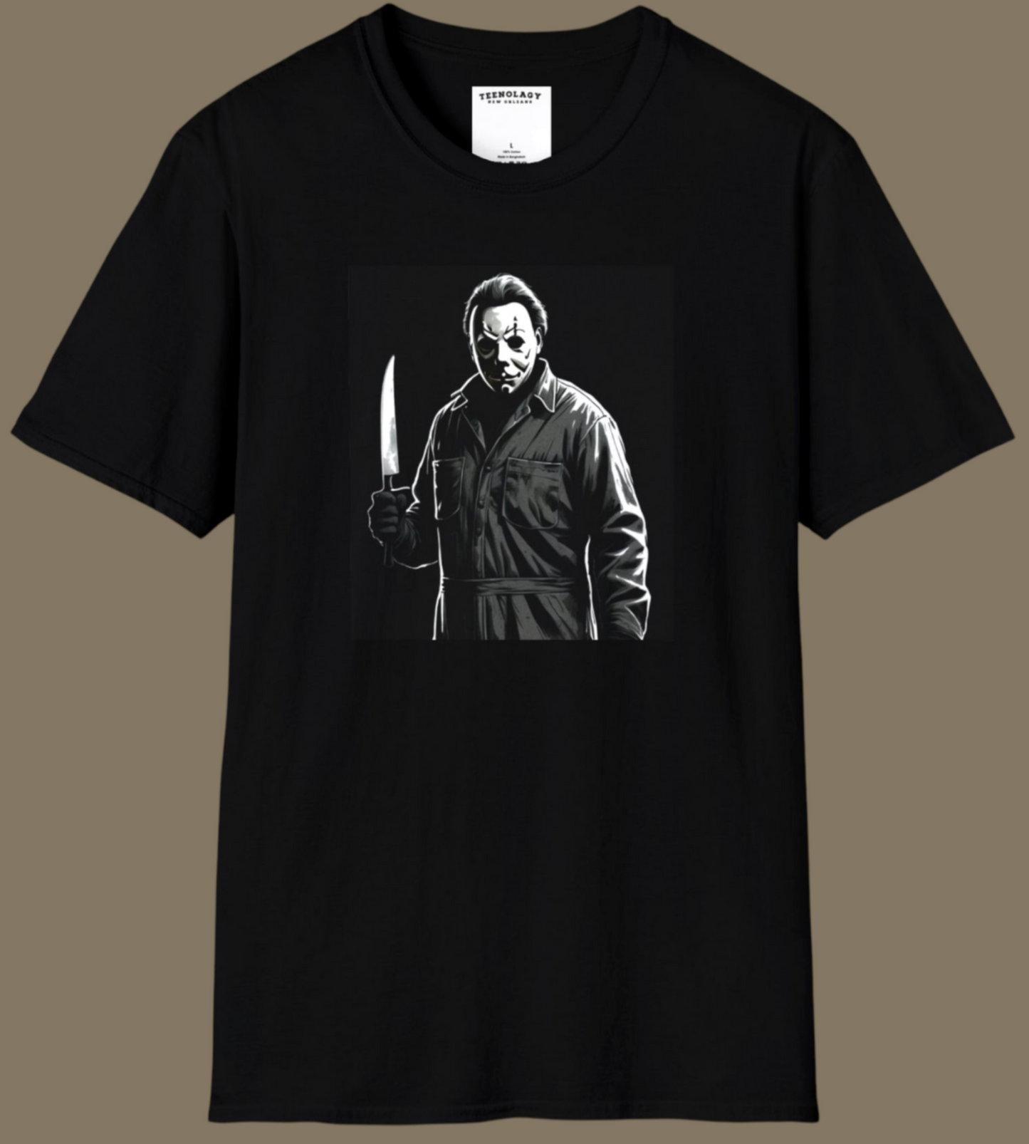 Michael Myers Halloween Costume T-Shirt For Sale in AREA51ALLERY New Orleans 