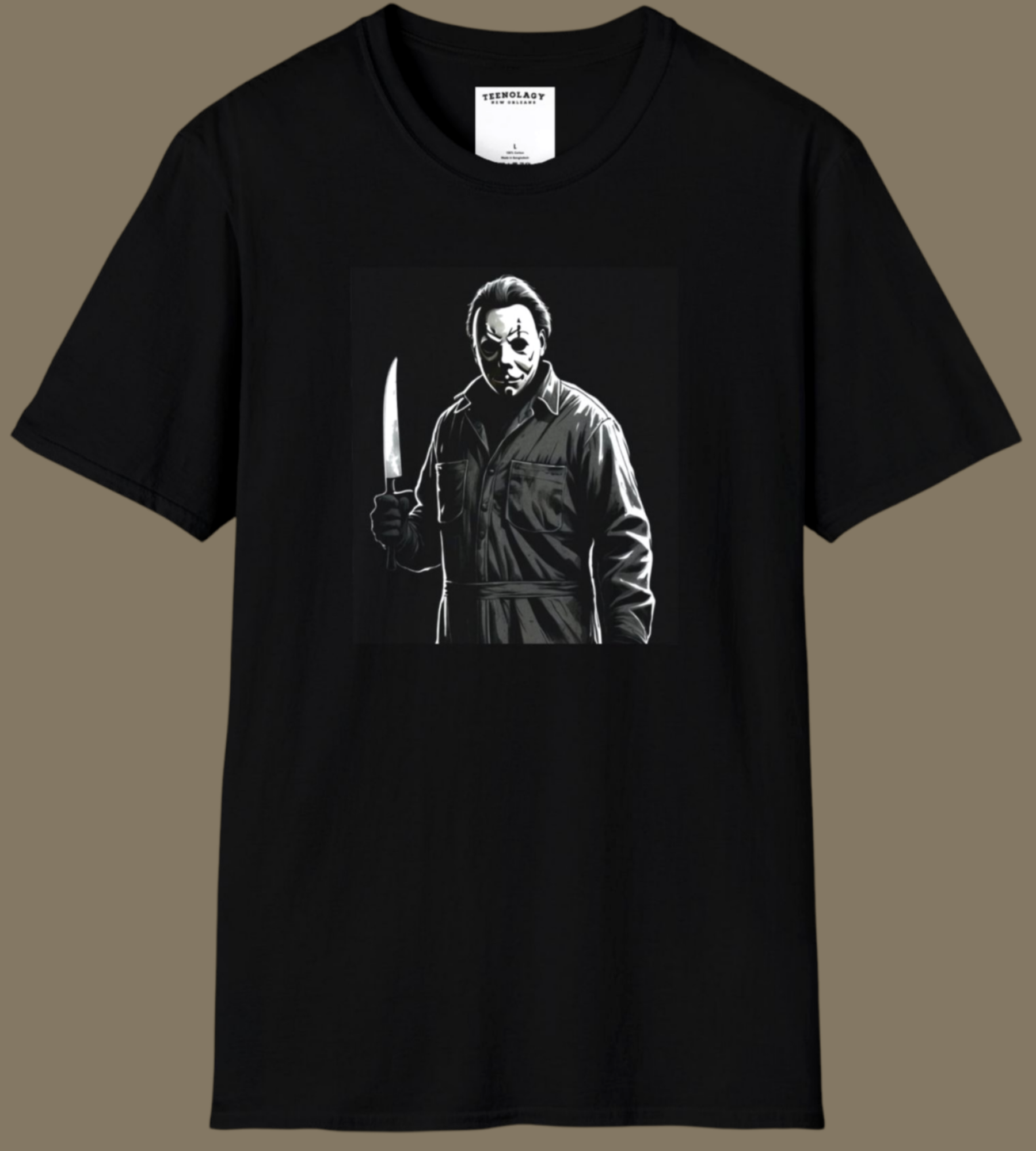 Michael Myers Halloween Costume T-Shirt For Sale in AREA51ALLERY New Orleans 