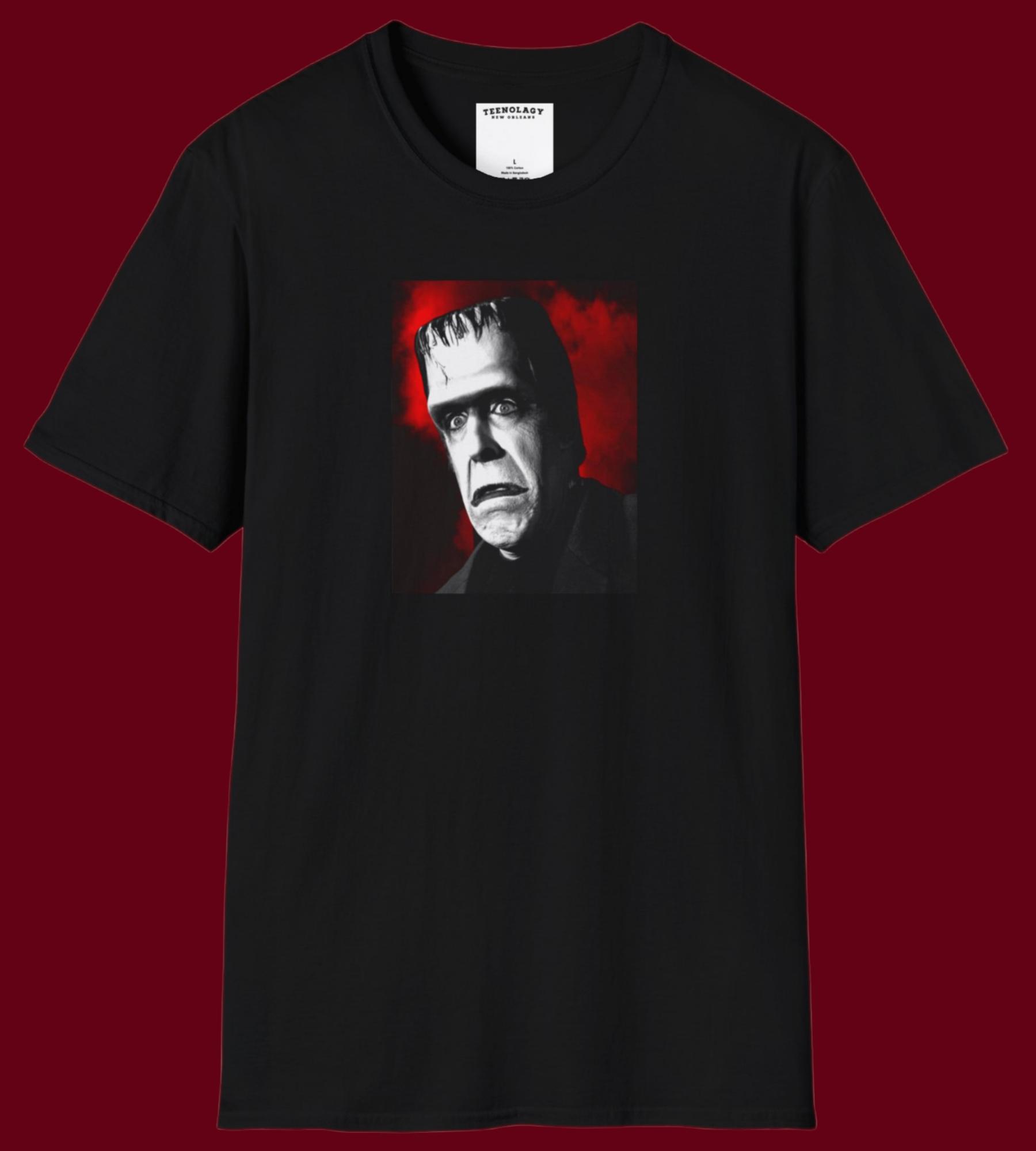 Black Herman Munster Custom Artwork T-Shirt For Sale In AREA51GALLERY New Orleans Horror Gift Shop