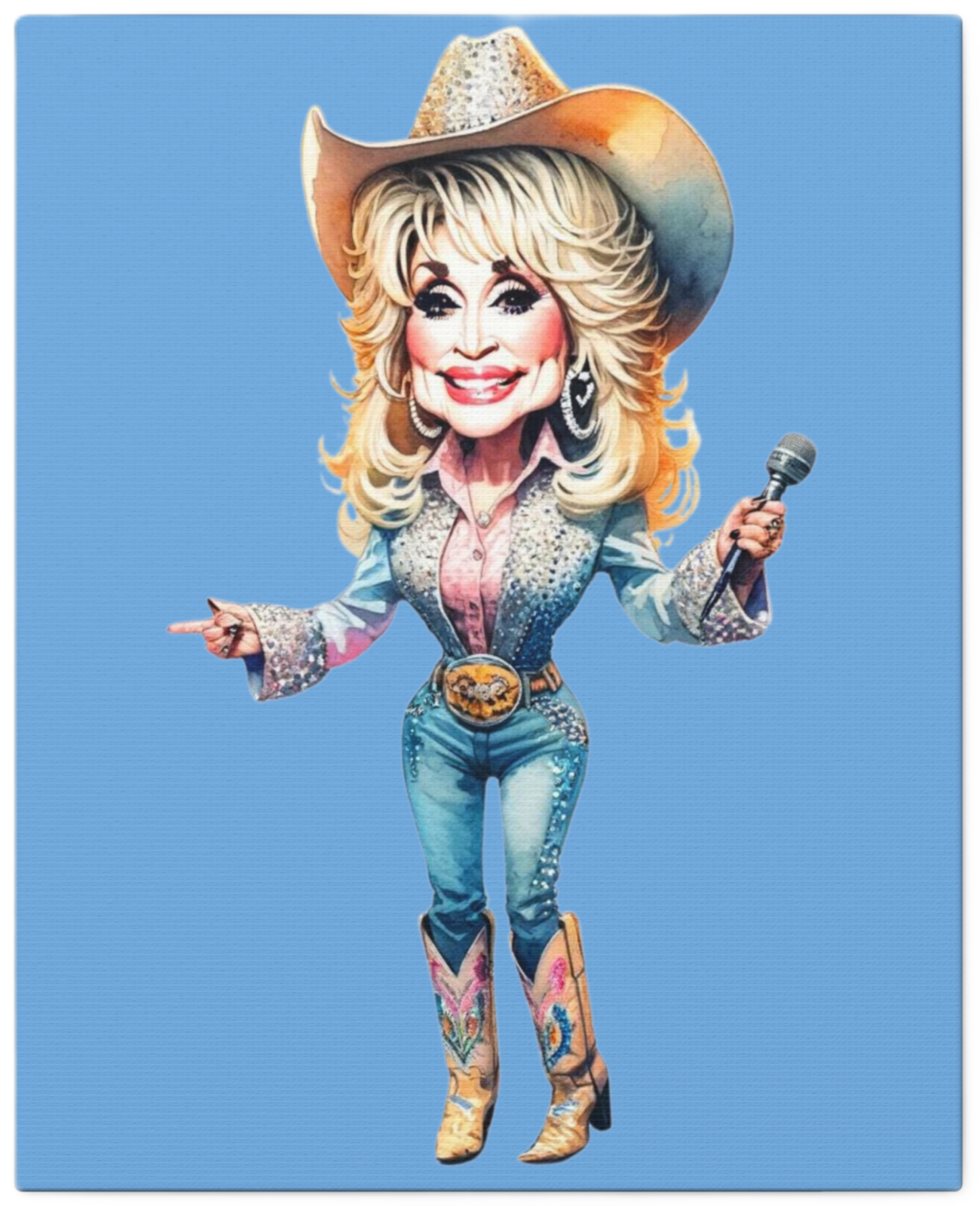 Dolly Parton Caricature Canvas Wall Decor  Sold In AREA51GALLERY New Orleans Gift Shop A Gay Owned Small Business