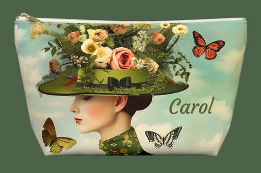 Personalized Whimsical Butterflies Makeup Bag For Sale In AREA51GALLRY New Orleans Gift Shop