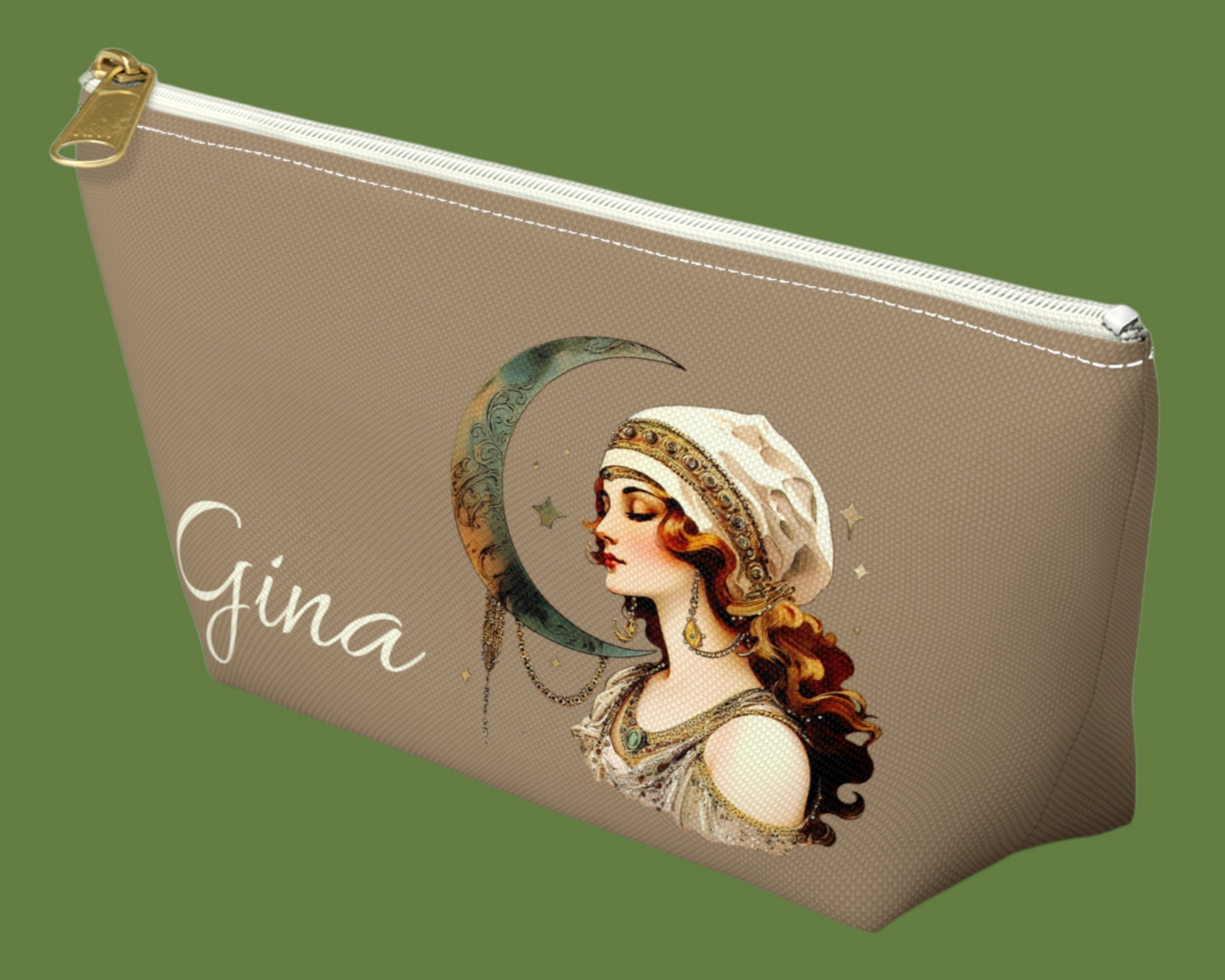 Personalized Moon Goddess Makeup Bag Pouch For For Sale In AREA51GALLERY New Orleans Gift Shop