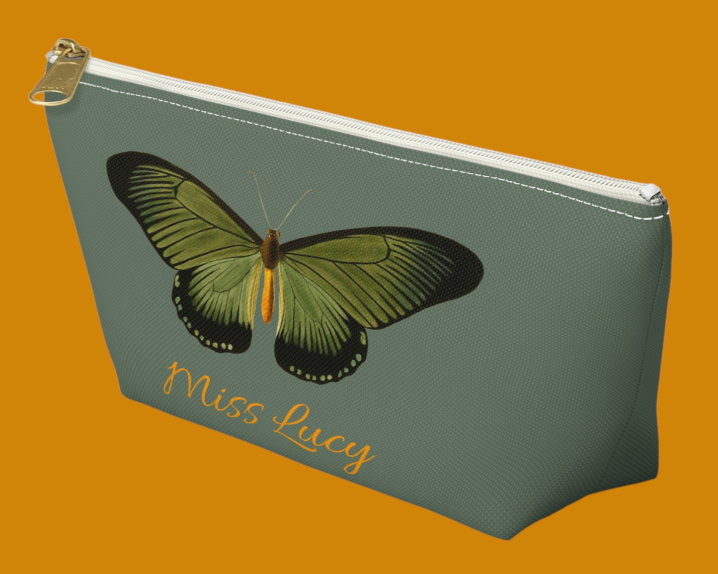 Personalized Butterfly Makeup Bag Pouch Available In AREA51GALLERY New Orleans Gift Shop.