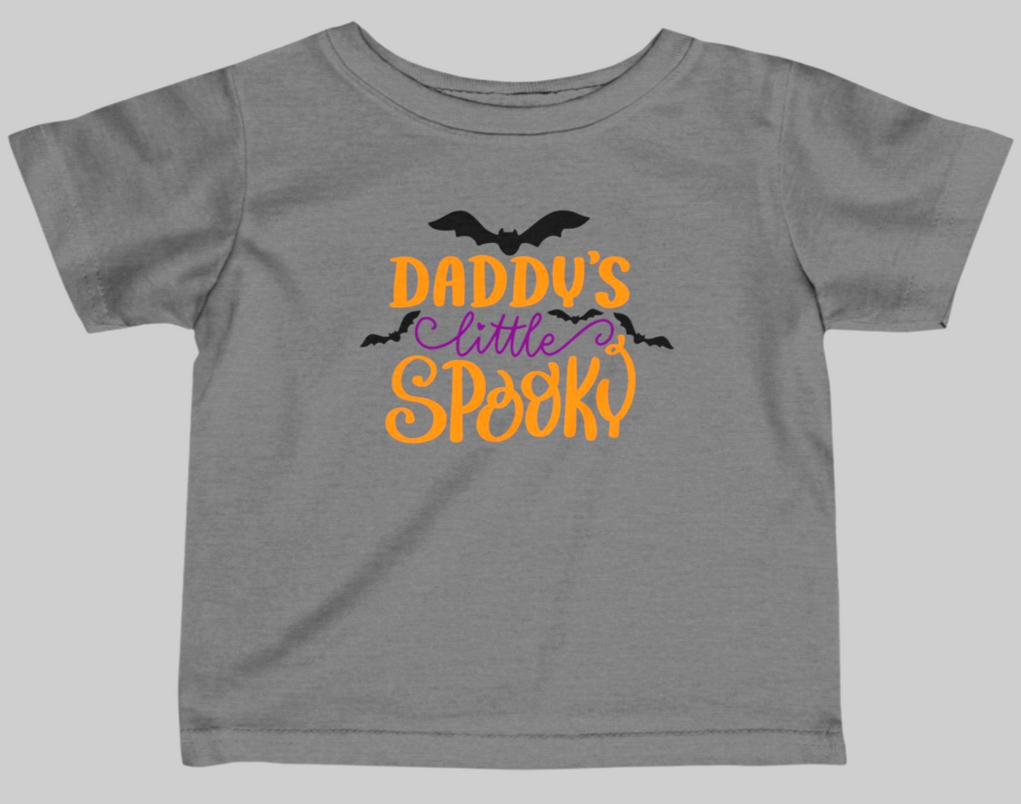 Cute Daddy's Little Spooky Halloween Tee For Baby Sold In AREA51GALLERY New Orleans