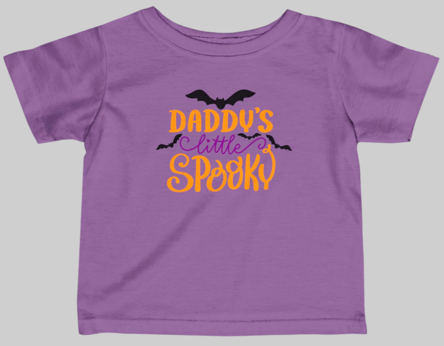 Cute Daddy's Little Spooky Halloween Tee For Baby Sold In AREA51GALLERY New Orleans
