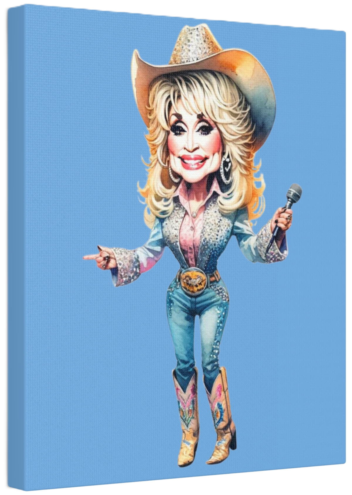 Dolly Parton Caricature Canvas Wall Decor For Sale In AREA51GALLERY New orleans Gift Shop A Gay Owned Small Business