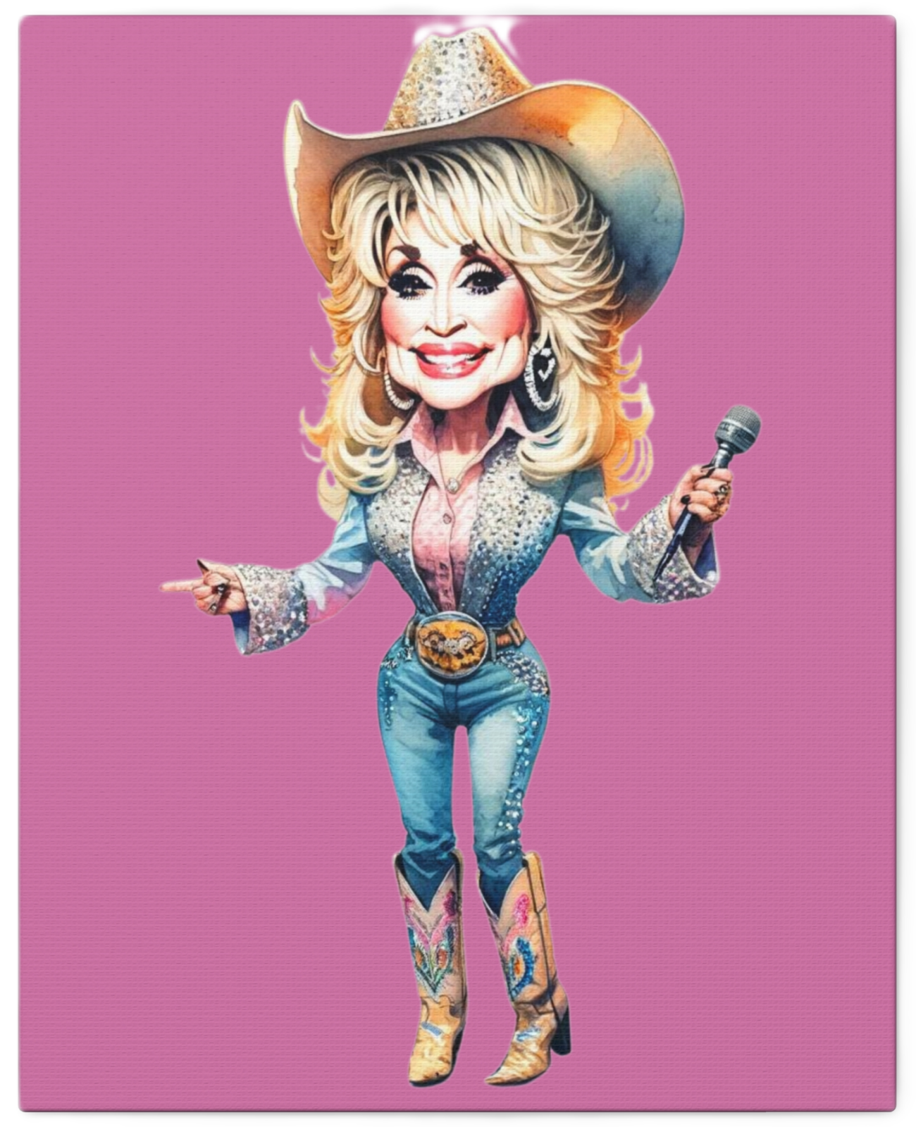 Dolly Parton Caricature Pink Home Decor For Sale In AREA51GALLRY New orleans Gift Shop A Gay Owned Small Business