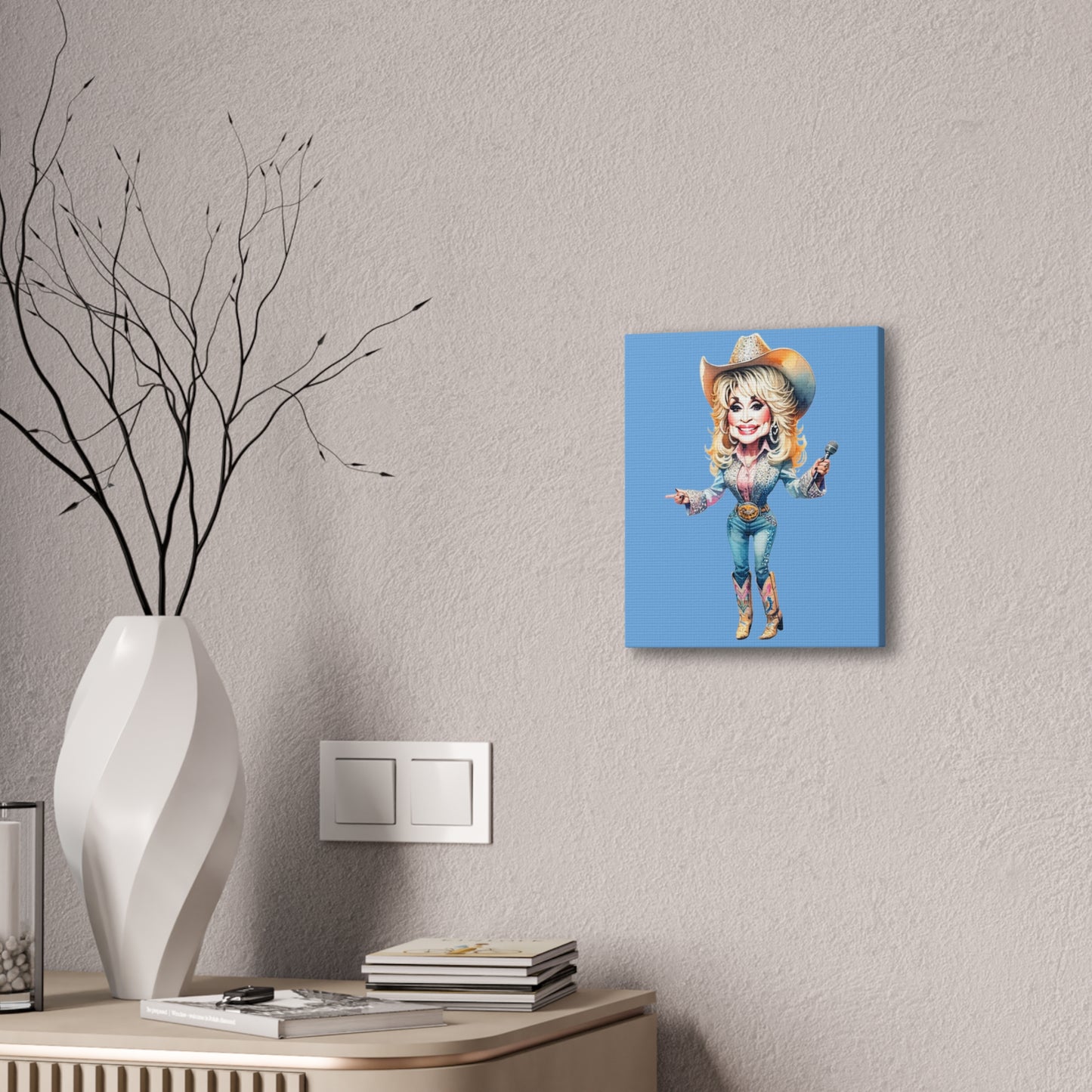 Dolly Parton Caricature Canvas Wall Decor For Sale In AREA51GALLERY New orleans Gift Shop A Gay Owned Small Business