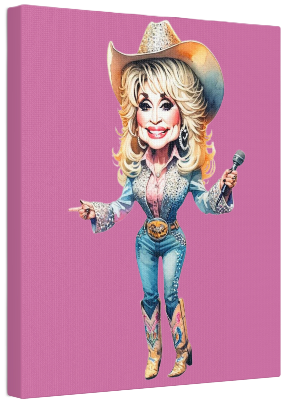 Dolly Parton Caricature Pink Home Decor For Sale In AREA51GALLRY New orleans Gift Shop A Gay Owned Small Business