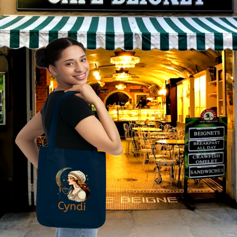 Personalized Fortune Teller Organic Cotton Canvas Tote Bag For Sale In AREA51GALLERY New Orleans Gift Shop