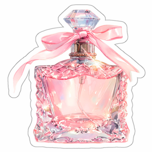 Chic Pink Perfume Bottle Sticker For Sale In AREA51GALLERY New Orleans 