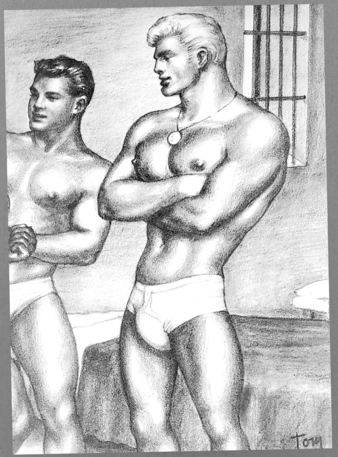 Gay Men In White Underwear Tom Of Finland Art For Sale In AREA51GALLERY New Orleans A Gay Owned Small Business.