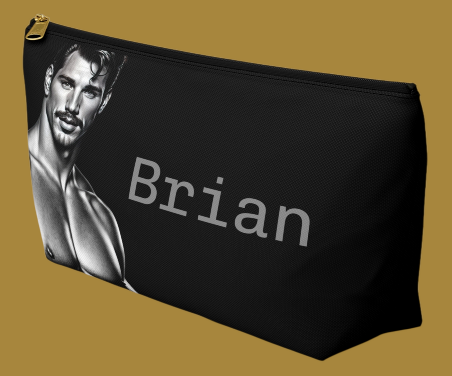 Tom of Finland Style Black Accessory Bag Pouch For Sale In AREA51GAllery New Orleans Gift Shop - A Gay Owned Small Business.