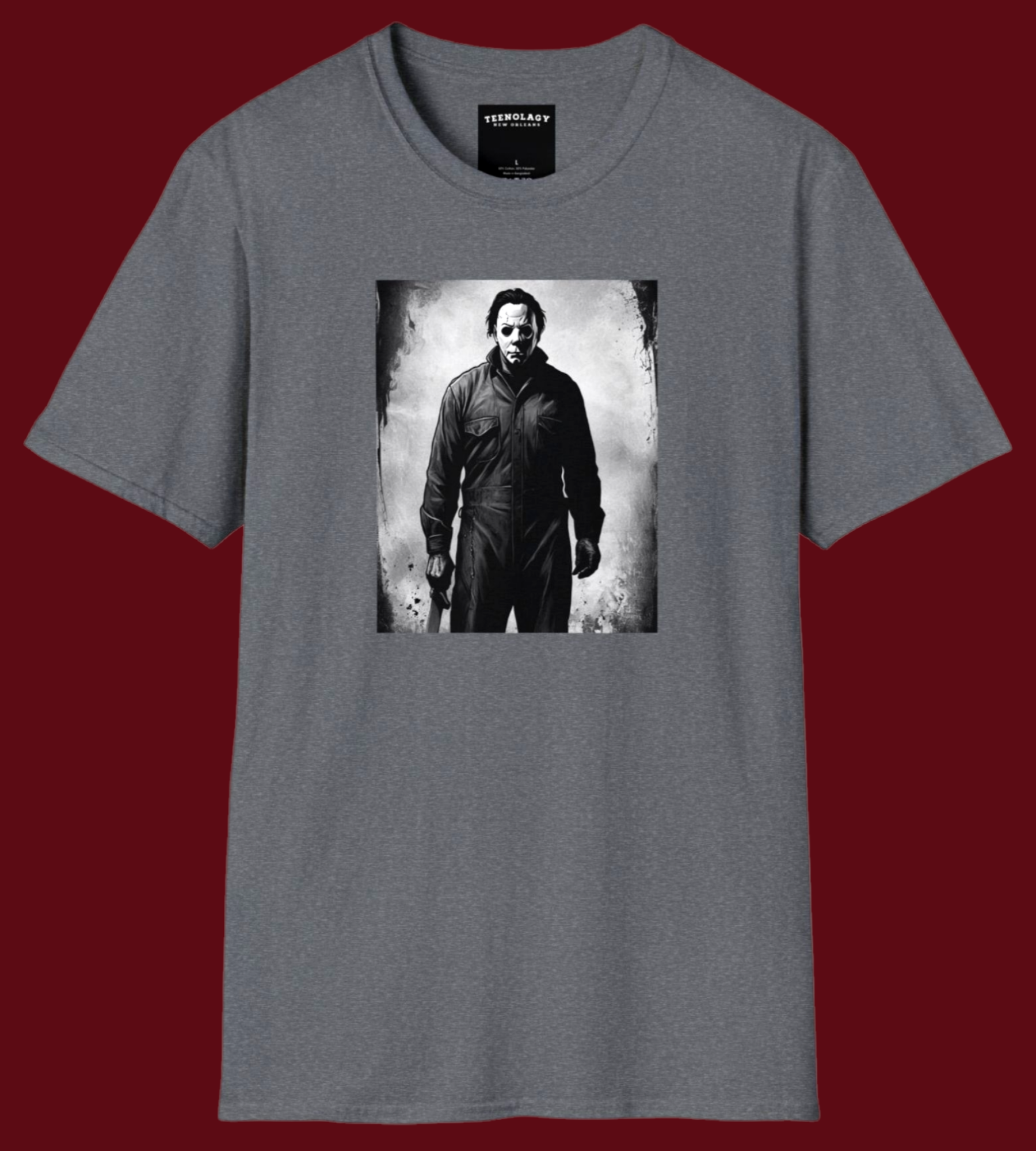 Michael Myers The Shape Halloween Shirt For Sale In AREA51GALLERY New Orleans.