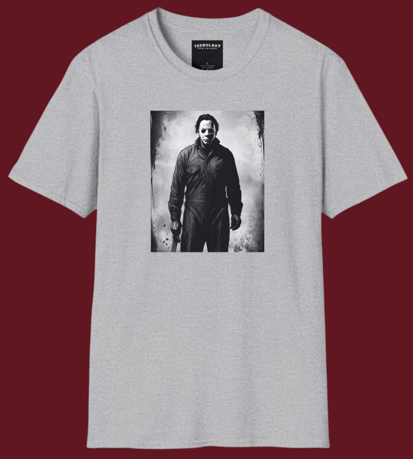 Michael Myers The Shape Halloween Shirt For Sale In AREA51GALLERY New Orleans.