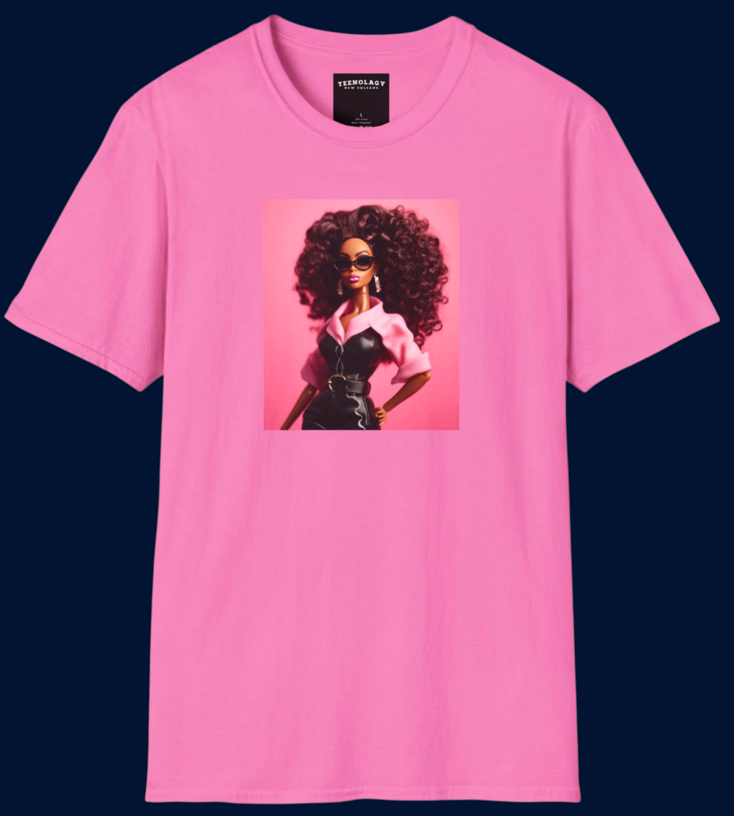 Black Fashion Girl Doll Graphic T-Shirt For Sale In AREA51GALLERY New Orleans 