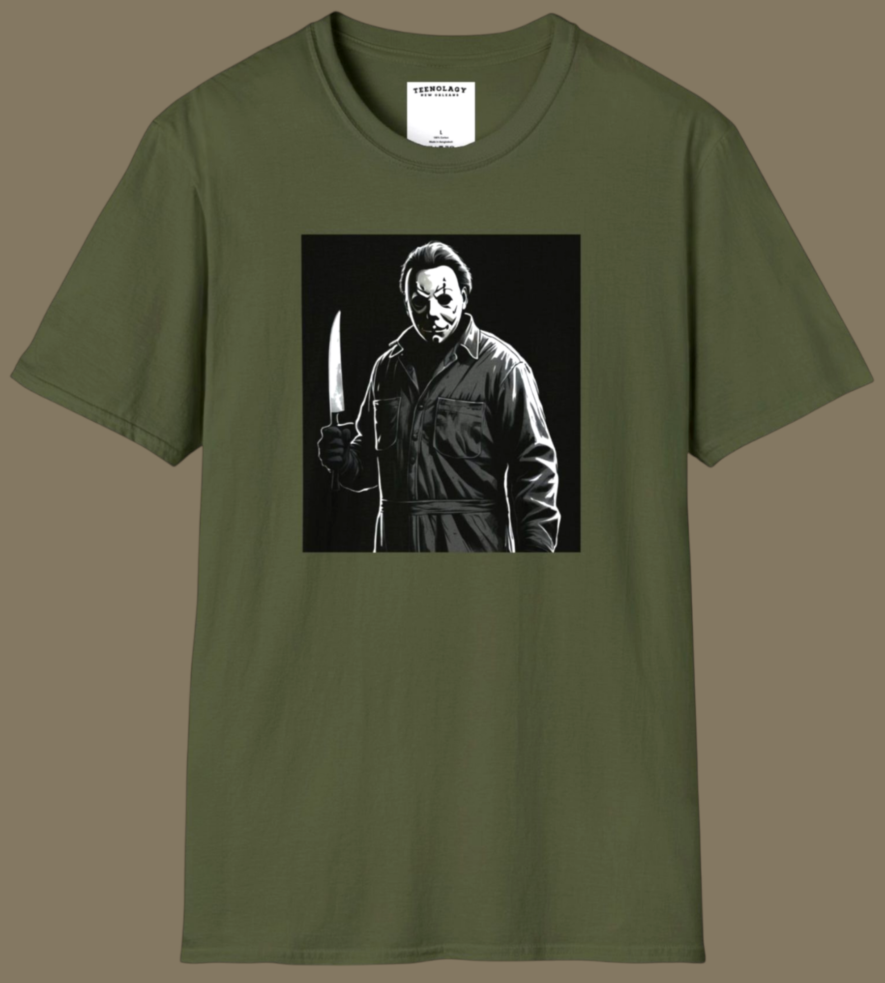 Michael Myers Halloween Costume T-Shirt For Sale in AREA51ALLERY New Orleans 