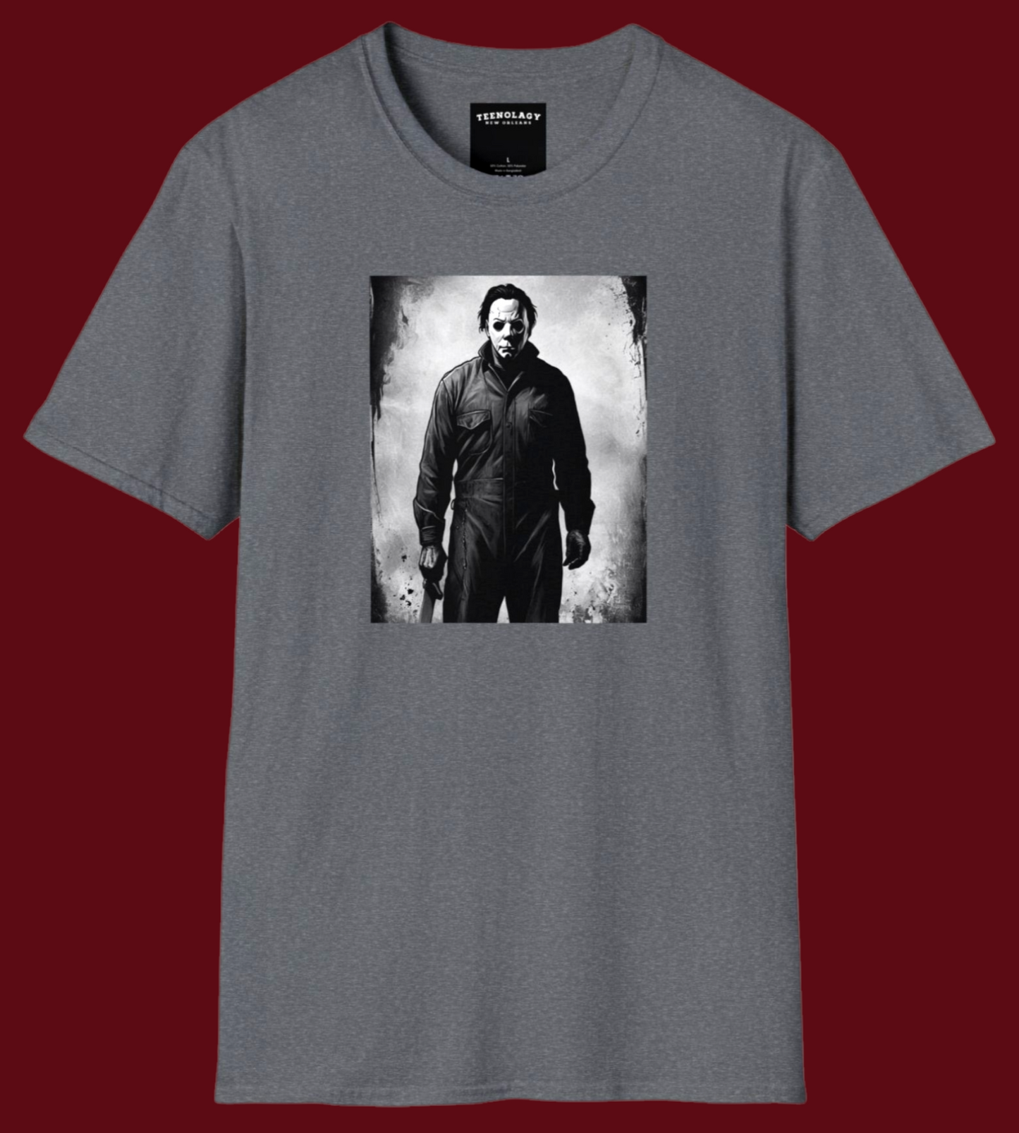Michael Myers The Shape Halloween Shirt For Sale In AREA51GALLERY New Orleans.