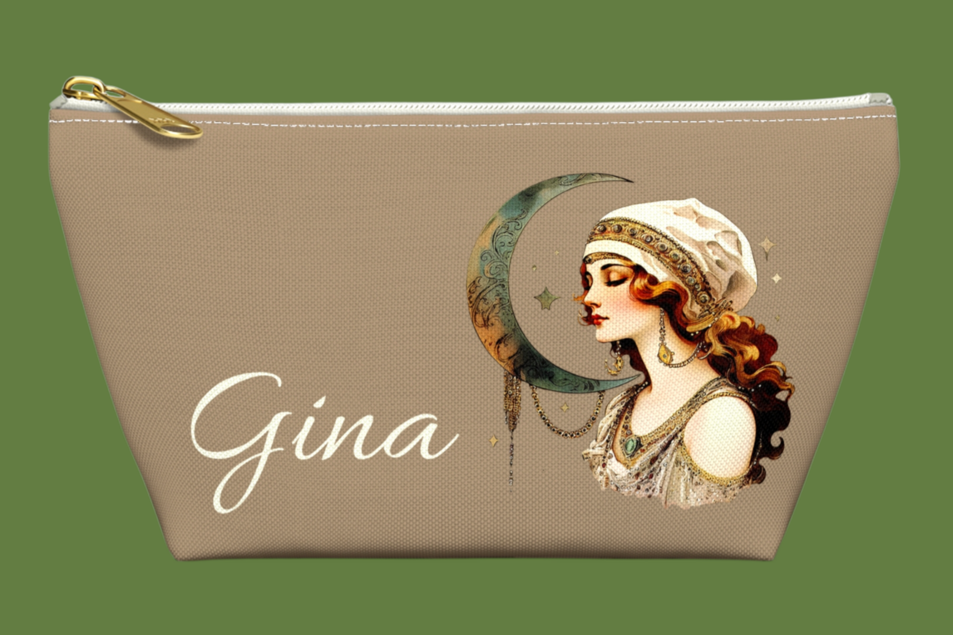 Personalized Moon Goddess Makeup Bag Pouch For For Sale In AREA51GALLERY New Orleans Gift Shop
