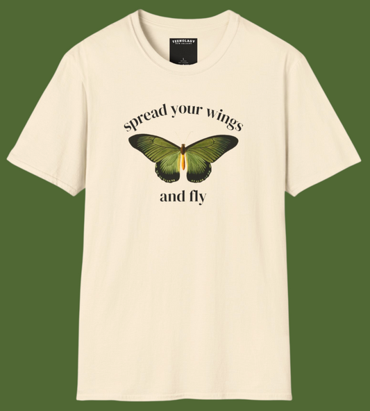 Spread Your Wings And Fly Butterfly Tee For Mothers Day Designed In AREA51GALLERY New Orleans Gift Shop