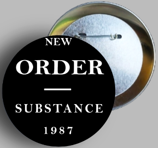 Custom New Order Band 2.25" Button Pin Set Handmade In AREA51GALLERY New Orleans