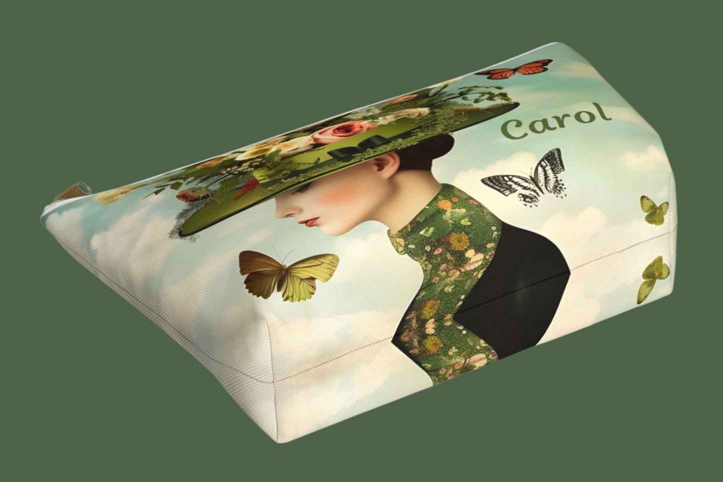 Personalized Whimsical Butterflies Makeup Bag For Sale In AREA51GALLRY New Orleans Gift Shop
